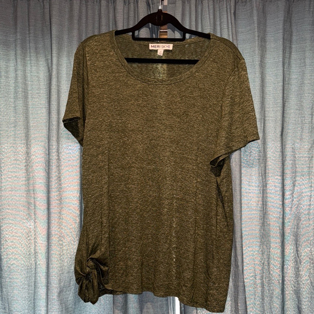 Mere Saye Olive Green Short Sleeve Women's Tee